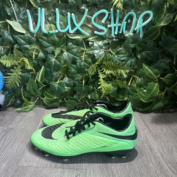 Nike Hypervenom Phelon FG Soccer Cleats Green Low Top Size 7 US (599730-303) - Picture 4 of 9